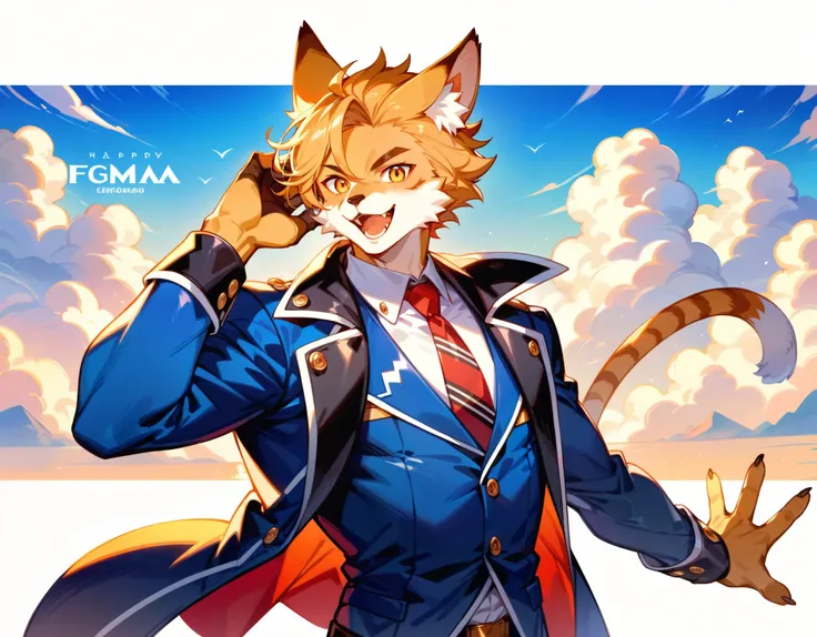 rating_safe, score_9, score_8_up, score_7_up, score_6_up, score_5_up, score_4_up, hires, cover page, absurdres, figma, Steam punk, Beautiful World Heritage, boys, Happy, joyful(Photos of solo travelers)(kemono, furry anthro)