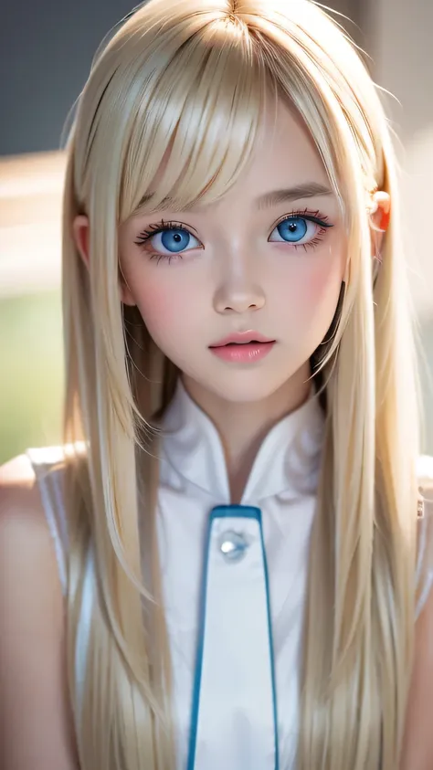 first time々shiny very beautiful young face 、 very beautiful face 、a beautiful blonde with a very white complexion、 super long si...