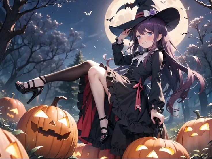 masterpieces, sharp focus, top quality, perfect body, perfect anatomy, perfect lighting, wide shot, 1girl, kubo nagisa, solo, purple hair, long hair, purple eyes, (bangs), (((blush))), laughing, , upper-body, grin. Stretch legs out to the side
A beautiful ...