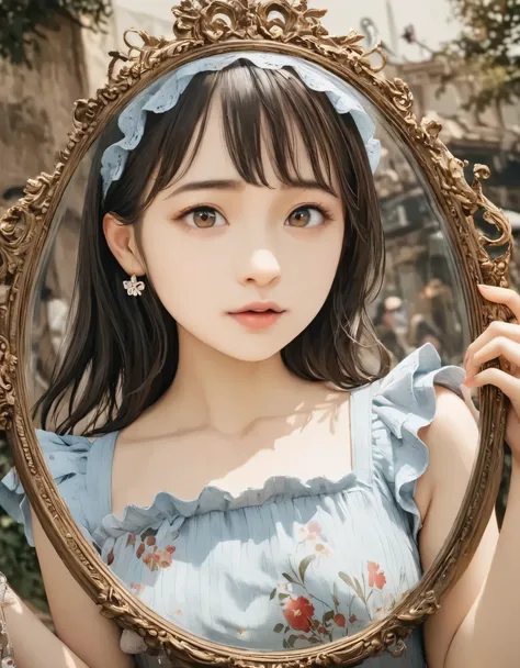 (best quality, 8k, high resolution:1.2), 1girl, Through the Looking-Glass and What Alice Found There