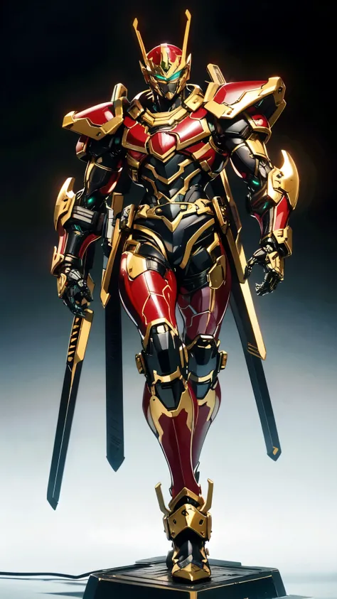 (masterpiece:1.5, best quality:1.5, extremely delicate:1.5), ((male:1.5)), Biomimetic humanoid Mecha, green eyes, fully enclosed shoulder guards, matching arm and leg guards, gemstone, full body, full armor, the design balances heavy with agility, organic ...