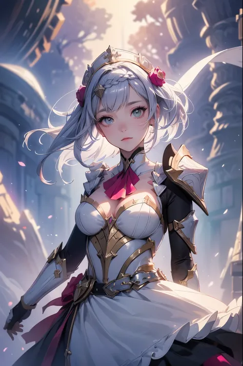 [noelledef]:1.5,((masterpiece,highest quality,Detailed images,Beautiful images))1.4(noelle images、Bob Hair、Equip the Bastard Sword、floating city、The wind is blowing、Bright lighting overall、Backlight、A fantastic atmosphere、Thick Fog)1.1(Beautiful body lines...