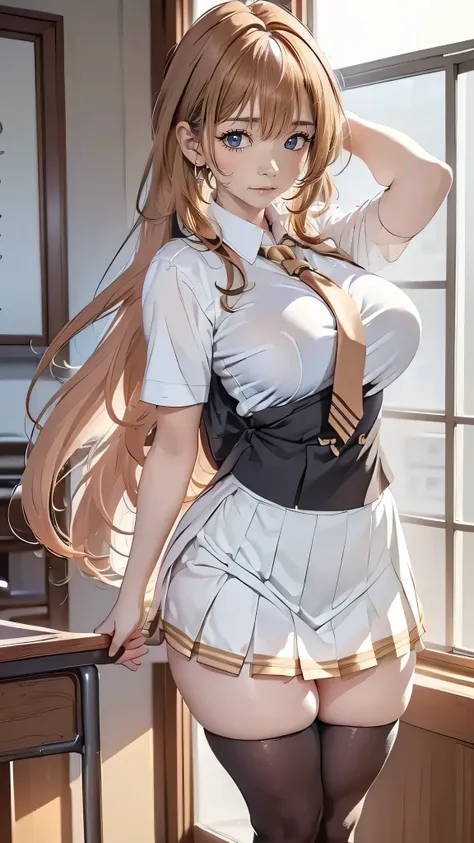 porn image.(from below:1.2),(1girl,ultra detailed skin,curvy,,beautiful breasts,large breasts,pale skin,pointy breasts,erect nipples),(Hyperrealist portrait,(8k),ultra-realistic,high detail,high resolution,best quality,masterpiece,Sense of presence,Dynamic...