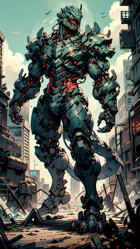 (masterpiece:1.5, best quality:1.5, extremely delicate:1.5), ((male:1.5)), biomimetic humanoid mecha, green eyes, fully enclosed...