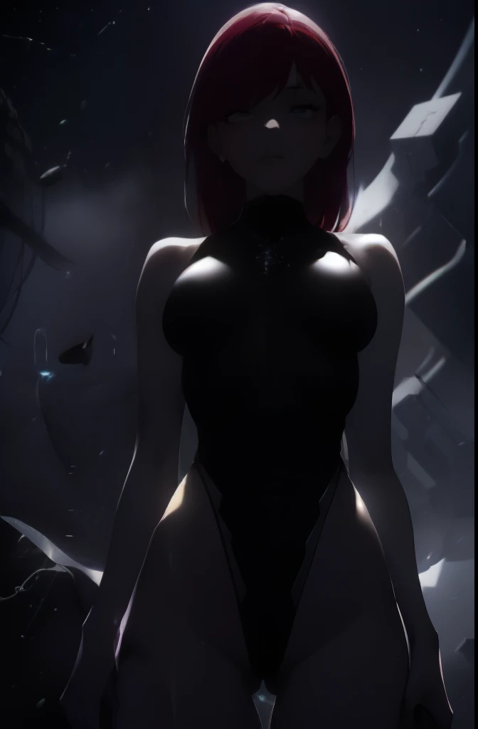 halo ((((masterpiece, The best quality, Ultra high resolution)))), 1 girl, happy, standing, (red hair,), long haircut, pale skin, ((cosmic eyes)), (((Bright_eyes))), (((ultra detailed eyes:0.7, beautiful and detailed face, detailed eyes:0.9))), ((centered)...
