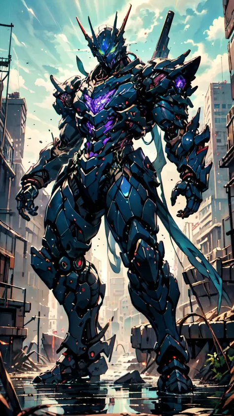 (masterpiece:1.5, best quality:1.5, extremely delicate:1.5), ((male:1.5)), biomimetic humanoid mecha, green eyes, fully enclosed...