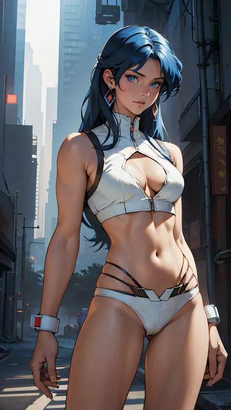 ((Masterpiece, highest quality; 1.3)), super quality, beautiful detail, super detailed, extra fine, 16K, exquisite, absurd, high resolution, beautiful background, detailed background, beautiful eyes, beautiful skin, anime style, dirtypairyuri, Dirty Pair Y...