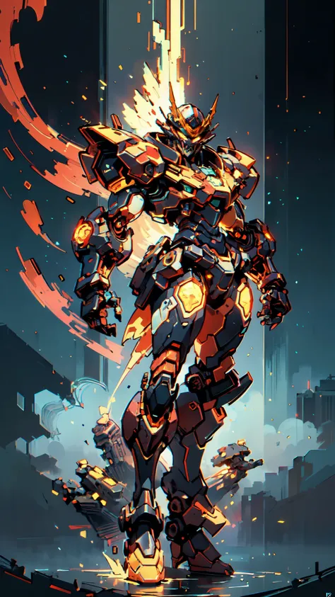 (masterpiece:1.5, best quality:1.5, extremely delicate:1.5), ((male:1.5)), Biomimetic humanoid Mecha, green eyes, fully enclosed shoulder guards, matching arm and leg guards, gemstone, full body, full armor, the design balances heavy with agility, organic ...