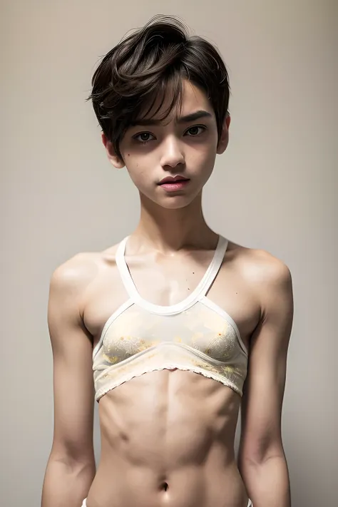 ((skinny:1.4)), (telfar ugg sweatpants), (( cute femboy)), shorthaircut stylish, adorable, 1 femboy, (face to face), , ((baby fa...