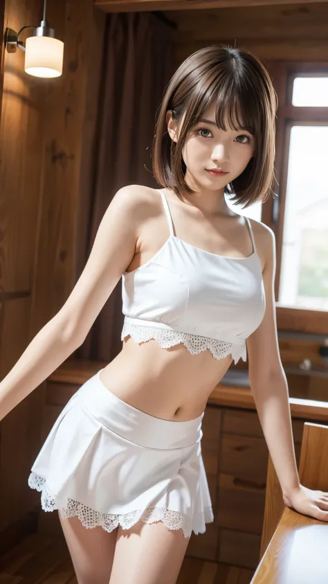 whole body, Small and slender figure,  slender body line, beautiful girl, teenage, Baby Face, ((Cute expression)), Best Quality, 8k,  RAW Photos,  ultra-fine, (Detailed hands:1.3, Perfectly right move, Small hands), ( detailed eyes and faces that resist te...