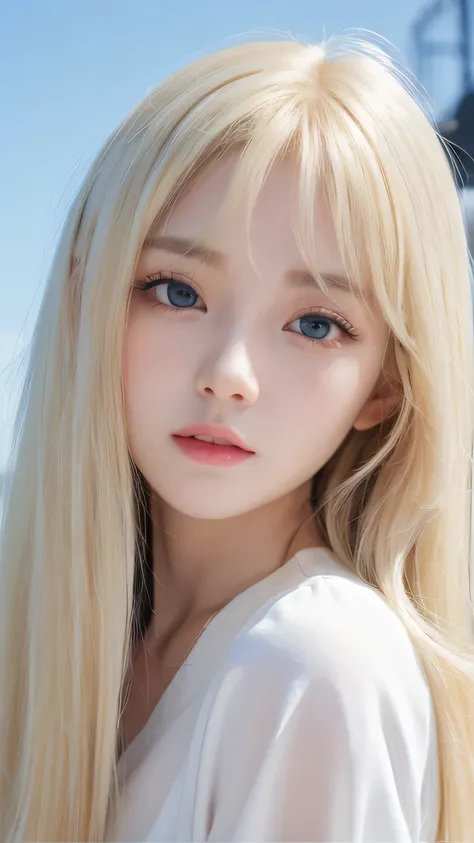 perfectly beautiful young face 、 messy silky beautiful blonde 、 beautiful cute first time at age 19 々beautiful girl、 very beauti...