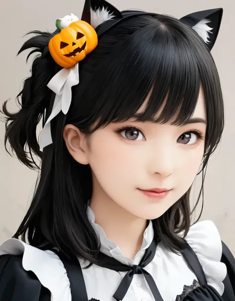 (best quality, 8k, high resolution:1.2), 1girl, halloween, upper body