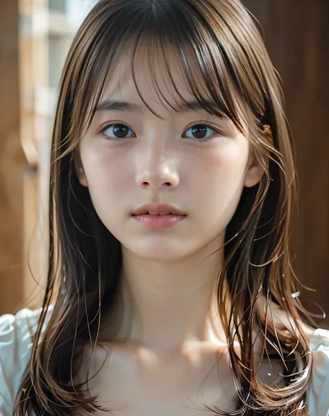 {Best Quality}, {{ Face Focus :: }},{{Moon face:1.3}},{Thin jaw} ,,{{baby face}},,Soft light, ultra high resolution , ( photorealistic:1.4), RAW photo, { 1 Japanese girl:, 18age:smile},{{{Portrait from the shoulder:1.6}}、{{ Face Focus }}, {naked},...