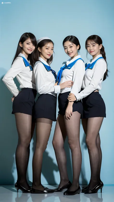 (RAW photo:1.2), (Reality:1.4), Beautiful and delicate woman, VERY DETAILED eyes and faces, A pair of sharp eyes, super detailed, High Resolution, VERY DETAILED , best quality , 8K, masterpiece, best quality , group of girls posing for a group phot...