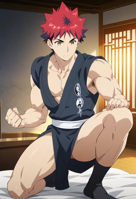 1boy,(full_boddy),muscular,score_9_up, score_8_up, score_7_up, score_6_up, score_5_up, score_4_up, best quality, amazing quality, best aesthetic, absurdres, year2023, nsfw, official art, anime screencap, bedroom,perfec eyes,perfect boddy, anatomically corr...