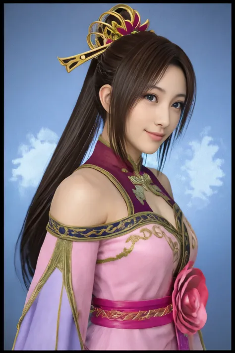 three kingdoms without two 8 mink ,masterpiece、 1 cute girl 、17 years old high school student 、smile, charming eyes 、puffy eyes、...