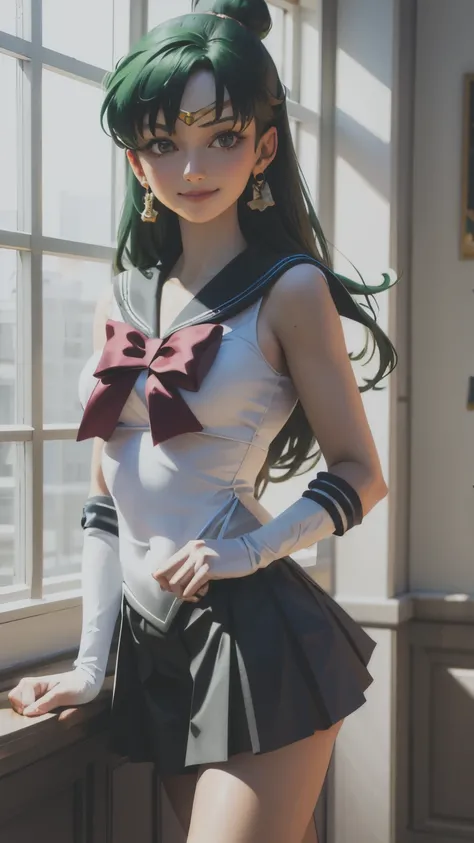 Sailor_Pluto, smirk ,, (masterpiece, Best Quality, Details:1.3)