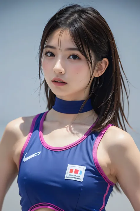 (8k, RAW photo,Best Quality,  high definition:1.1), (超Realisticな:1.4),(Realistic, Realistic:1.3), Japanese beauty、Rhythmic Gymnastics Club、  rhythmic gymnastics uniform 、(( upper body:1.3))