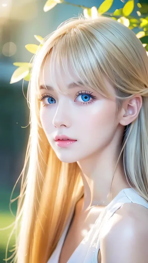 Shiny, BEAUTIFUL WHITE SKIN 、 HAIR COLOR CHANGES WITH LIGHT 、 long bangs blocking the view 、 CHEEK GLOSS HIGHLIGHTS 、Sexy and very beautiful, Ladylike, cute, gorgeous face without wrinkles、The most beautiful face in the world、 Worlds Most Beautiful Supe...