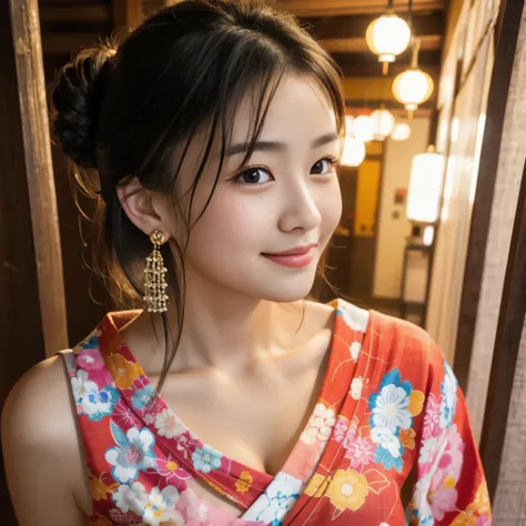 『 one girl playing pranks:1.3』Best Quality:1.2、 big breasts at the temple、 has a slight cleavage、((Young woman))、((Red cheeks)){smile}、( cute)
8k, Realistic, RAW photo, Best Quality: 1.4,   Details),Japanese idol-style beauty,1 person,18 years old,( Black ...
