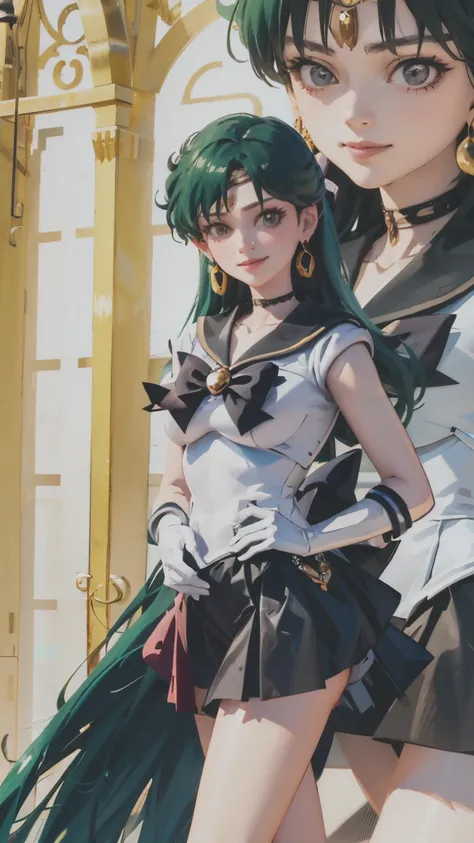Sailor_Pluto, smirk ,, (masterpiece, Best Quality, Details:1.3)