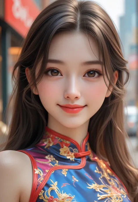 (super cute young face:1.5),(sparkling clear attractive large glowing eyes:1.5), (japanese idol face:1.5),very beautiful cute girl,(baby face:1.4),(fourteen years old:1.4),exquisite smooth and silky long brown straight hair,fair skin,(happy cheerful smile)...