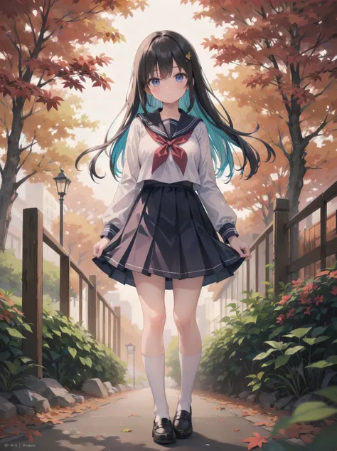 [Quality Improvement Prompts] "Ultra-detailed, high-resolution, cinematic lighting, 8K, photorealistic, vivid colors, masterful art, intricate details, smooth lines, sharp focus"

BREAK

[Main Heroine] "A girl with a half-up hairstyle wearing a sailor unif...