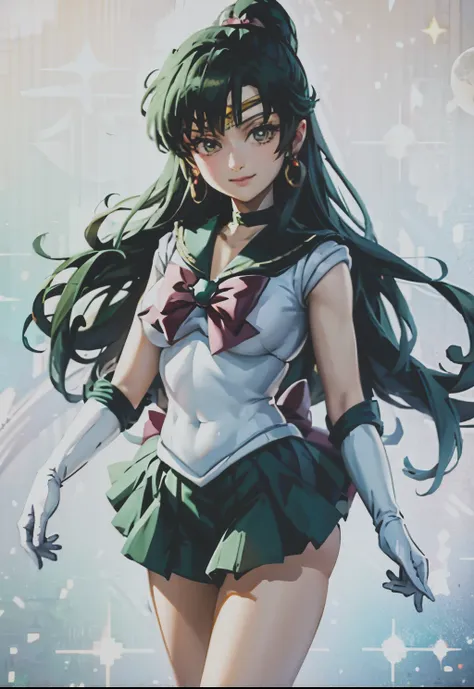 sailor_pluto,  smirk ,, (masterpiece, best quality,   details:1.3)