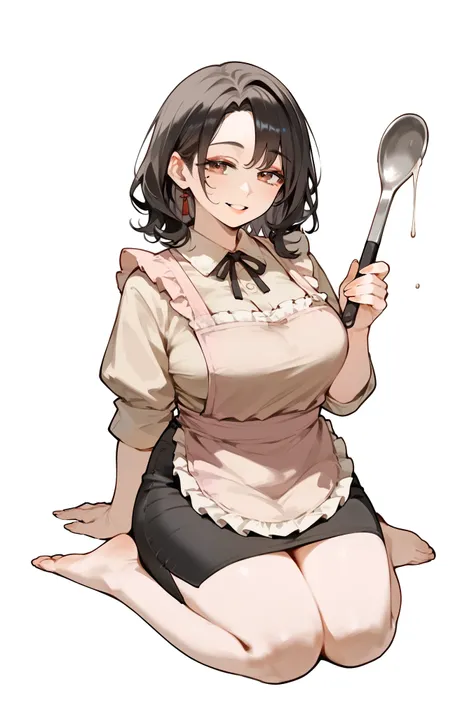 (score_9,score_8_up,score_7_up,),score_9,score_8_up,score_7_up, {{{{{{kame (kamepan44231), full body, chibi, medieval fantasy}} mature female, asian, Japanese, fair skin, plump, large breasts, mole under right eye, mature eyes, housewife, eyeliner, gentle ...