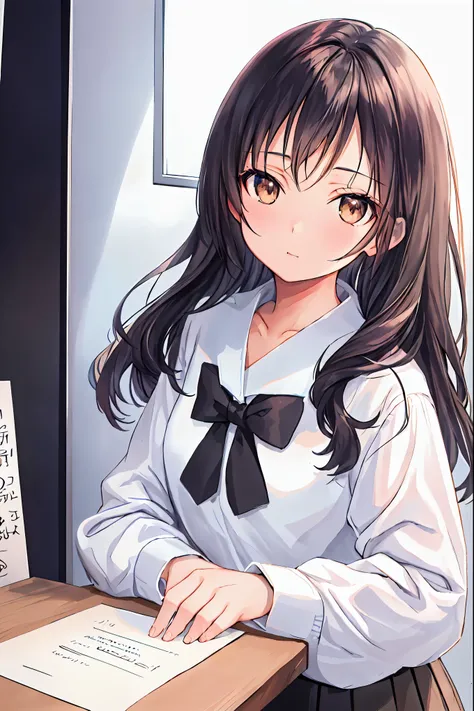 ( s),Best Quality, beautiful face in every detail ,cute, dark brown eyes,(背の低いcute女の子,Young student,Young and delicate girl),(masterpiece,Best Quality), Black Hair , sleepy look after intercourse, short-sleeved white shirt,Checkered white skirt,Pathetic,P...