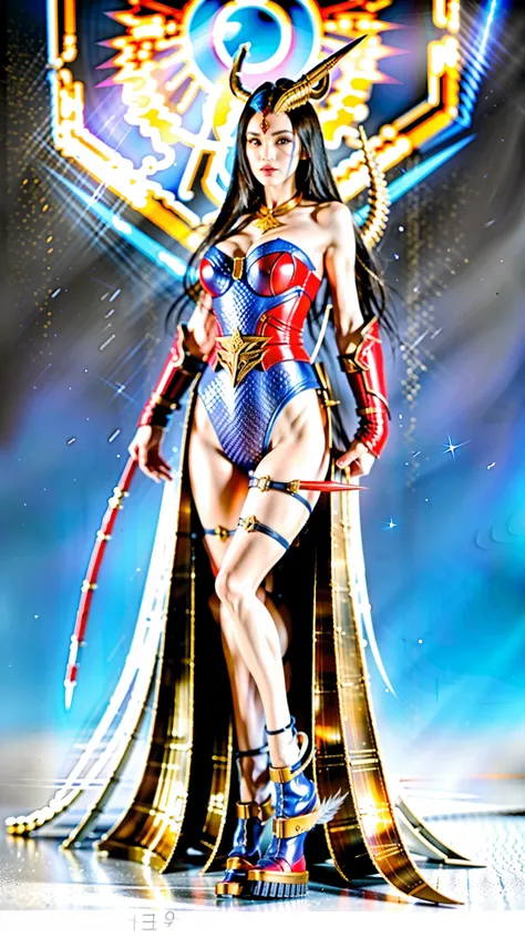 绘制一幅超级广horn、} The multiverse brings together a super carnival , ,Cinematic lens, shows the three realms and six gods of the multiverse( fairy monster queen group female :2)。Detail requirements: Using Master Compositions 、 exquisite layer structure 、Magic c...