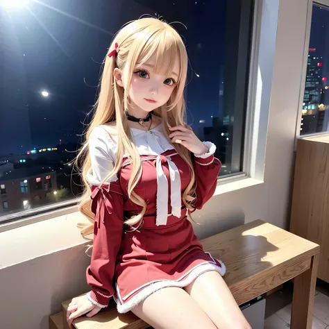  anime girl  in santa outfit sitting at a desk with a lot of books, cute  anime girl , Pixiv, at Pixiv, blonde  anime girl  with long hair, Anime Style 4k, ( anime girl ),  Anime Best Girl , Nightcore, Pixiv contest winner, 4K Manga Wallpaper,  anime girl ...