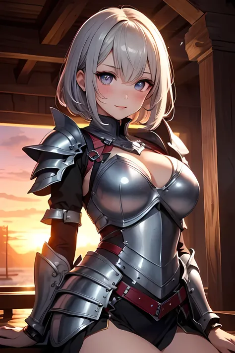 
((masterpiece)), ((best quality)), (ultra-detailed), ((kawaii)), cute, (lovely), ((extremely detailed)), 4K, (8K), best quality, (beautiful), illustration, cowboy shot, sit in a grand, a pretty woman, warrior in armor, (many decorations armor), a dramatic...