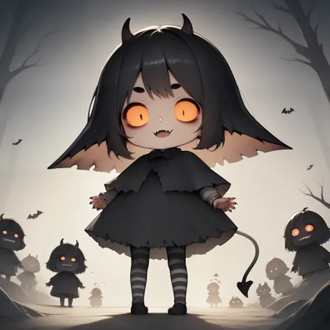 score_9, score_8_superior, score_7_superior, score_6_superior, score_5_superior, score_4_superior, Cute dark horror fantasy in cartoon style, CG Digital Art, Demon, , 