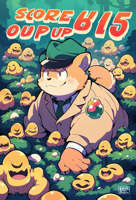 score_9, score_8_up, score_7_up, score_6_up, score_5_up, score_4_up, source_furry, highres, cover page, absurdres, perfect anatomy(handsome 1boy, kemono)The story of a hard-boiled detective,