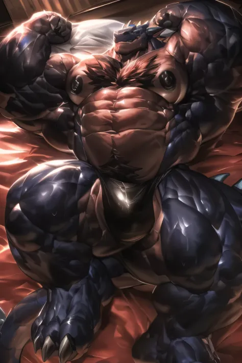 human nature, cannon, male, solitary, ((the strong,smart and masculine face,the most masculine daddy in the world,serious face)), ((huge dragon daddy,smart face,deep black body,white chest and belly,titan,gaint,super massive muscular,super masculine,bodybu...