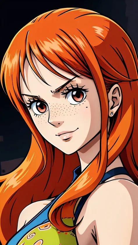 masterpiece, best quality, {best quality}, {{masterpiece}}, {highres}, focus, anime style, a closeup of a cartoon of a woman, girl design, portrait, giesha, anime image, long hair, red hair, redhead, straight eyes, polished and powerful look, exotic, tall,...