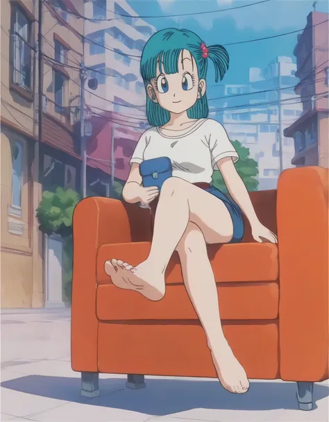 source_anime, score_9, score_8_up, score_7_up, anime screencap,8k, absurd res, 
bulma, 1girl, solo, short hair, blue hair, offic...