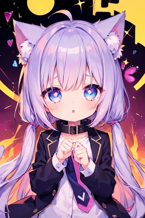   oversized jacket 、 wear a collar 、  look for an elementary school girl 、,,Very beautiful and Sparkling Eyes、Sparkling Eyes、  1 girl、Small breasts、Cat ears   look for an elementary school girl 、Very beautiful and Sparkling Eyes、Sparkling Eyes、1 person、cat...