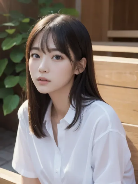 (4k yen、top-quality)、(Realistic、 photorealistic )、(Yakian)、
1 girl、solo、whole body、(face to Viewers)、
perfect hand 、 look up _in_Viewers、
white shirt 、
I'm wearing clothes 、 sandy beach、 細部まinこだわったフェイス、Square Glasses、 slightly chubby 、The best sm...