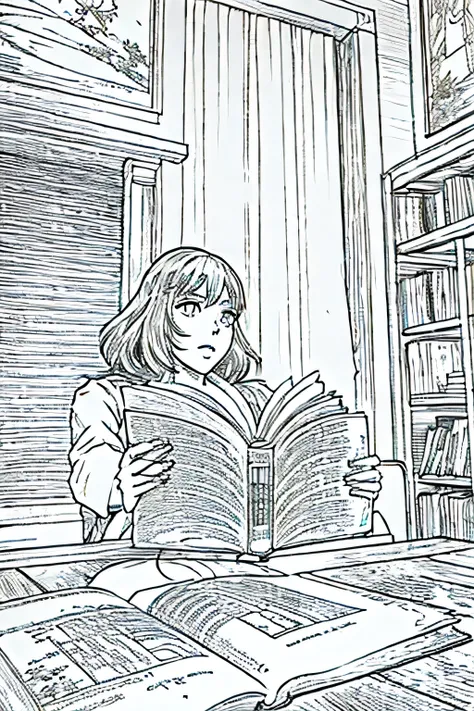  an anime-style hands with an open book, Inside the book is shining  