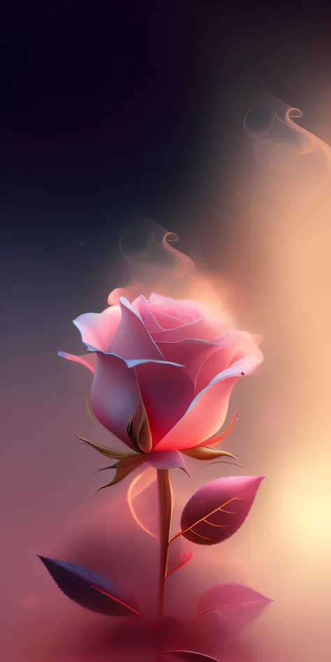 There is a rose in the fire, beautiful iphone wallpaper, Pink rose, rose pink lighting, Rose background, Beautiful wallpaper, phone wallpaper hd, glowing delicate flower, background artwork, beautiful digital art, beautiful  flowers, melanchonic rose soft ...