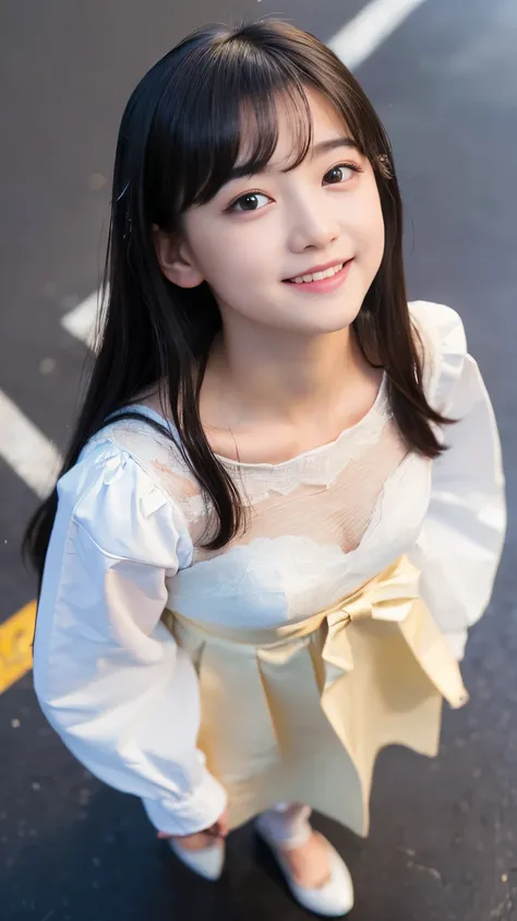 (Best-quality, Masterpiece, Ultra-High-Resolution, (Photorealistic:1.4), Raw Photo, depth of field, professional lighting), (1girl, (((15-years-old))), the most famous Japanese idol, standing at the most famous street in Japan), (wearing extremely realisti...