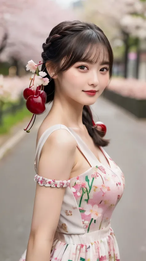 ((Best Quality, 8k, masterpiece: 1.3)),  1 girl,  slender beautiful girl: 1.3, ( random hairstyles, medium breast, clevis, slender waist: 1.2),  super detailed faces on a mountain road at night,  beautiful eyes, double eyelid, Happy walking through the bus...