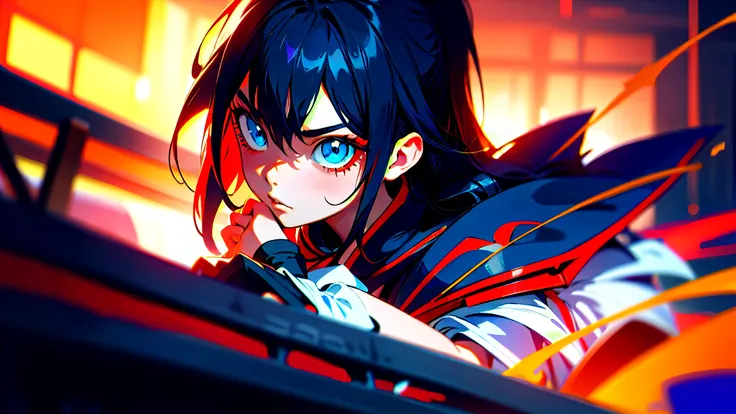 A detailed, high-quality Stable Diffusion prompt for the given theme would be:

Ryuko Matoi, 1girl, anime style, graffiti style, maximalism style, wildstyle style, anime "Kill la Kill" theme, detailed facial features, beautiful detailed eyes, beautiful det...