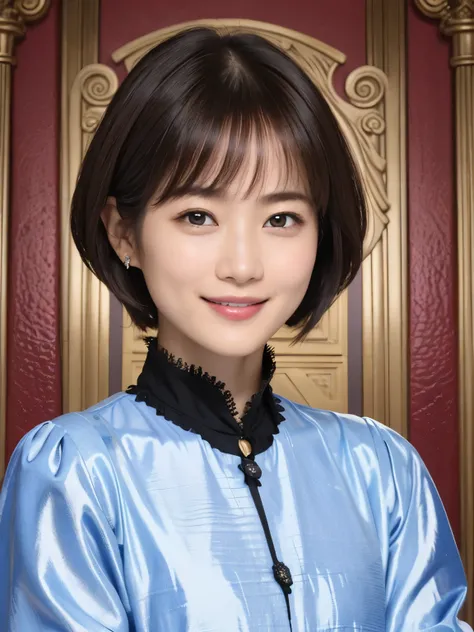 317 (  20-year-old woman), ( スーパーリアル ), (    High image quality), (     short hair     ), (smile), (Luxury palace)