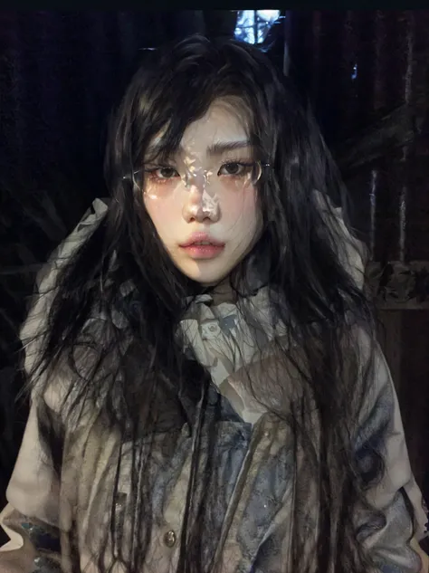 Ulzzang, coreana, kawaii realista portrait, cruel korean goth girl, Jennie, Kim Jennie, Blackpink, Hanni, NewJeans, Doll face, Fox eyes, Short Hair, Black hair, Korean, Asian, Pretty, Lady, Big eyes, White skin, Cool tone, Siren eyes.fair and clear skin!!,...