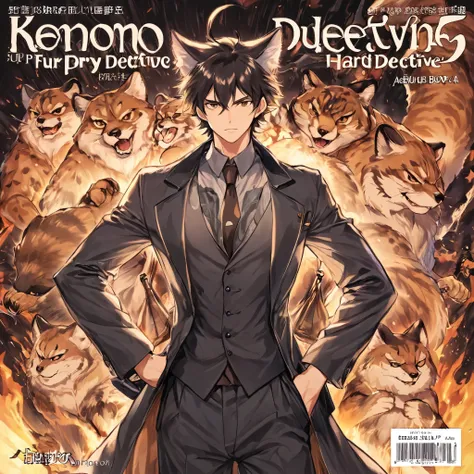 score_9, score_8_up, score_7_up, score_6_up, score_5_up, score_4_up, source_furry, highres, cover page, absurdres, perfect anatomy(handsome 1boy, kemono)The story of a hard-boiled detective,