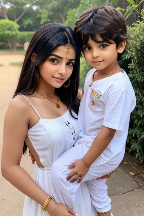  
s cute little beautiful white cute face indian girl with his boy with stylish color full chudidhar with hot pic