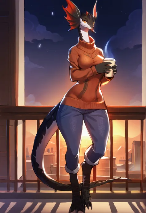 (top quality, best quality, Sollyz, High-quality illustrations, masterpiece, perfect artwork, cinematic light and shading, 16k, 1080p, uploaded on e621)(kemono, furry, anthro, alone), 1 female, (very detailed body, face, tail, arms, hands, legs, head and e...
